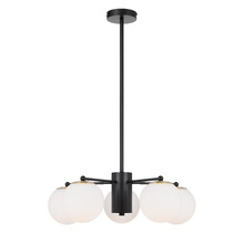 Blundell Frosted Glass 5 Light Pendant